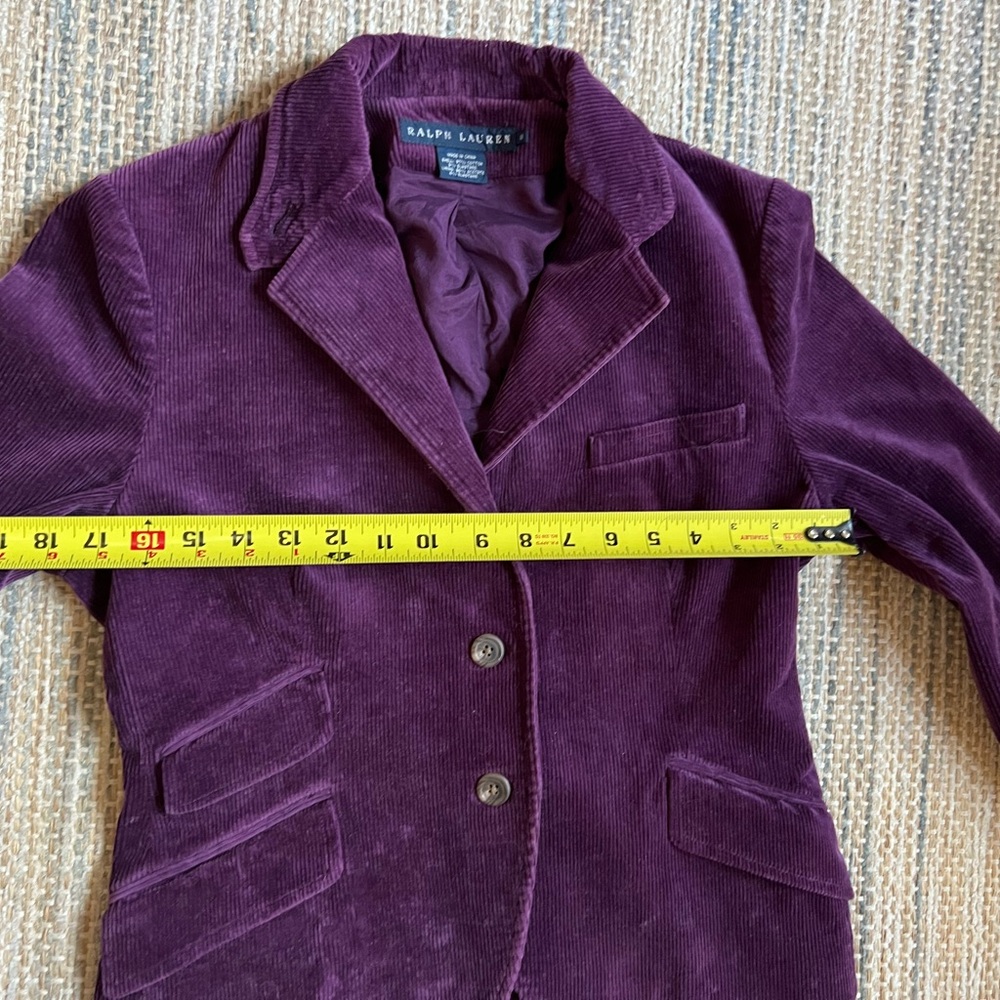 Ralph Lauren Deep Purple Corduroy Blazer - Picture 7 of 9